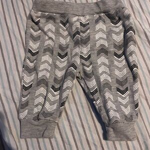 Baby Essentials Gray and White Chevron Joggers